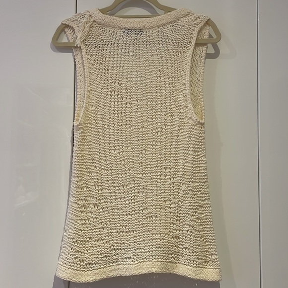 *SOLD* John + Jenn Open knit sleeveless front sweater - small - Picture 3 of 6